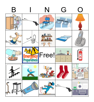 Home Safety Bingo Card
