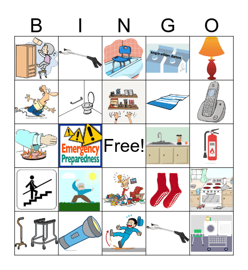 Home Safety Bingo Card
