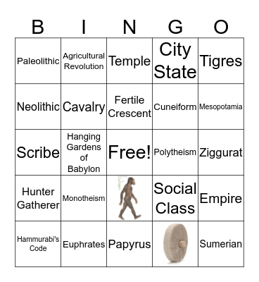 Ancient Civilizations Bingo Card