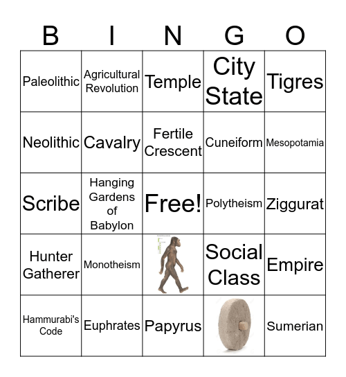 Ancient Civilizations Bingo Card