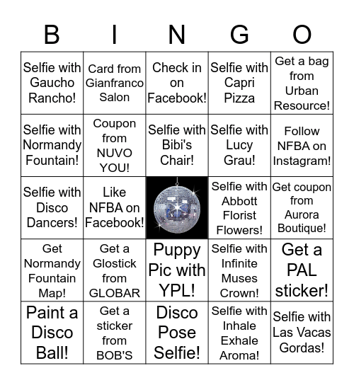 DISCO BINGO! Bingo Card