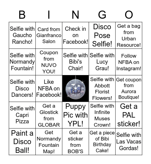 DISCO BINGO! Bingo Card