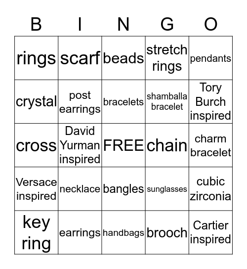 THE ACCENT PIECE Bingo Card