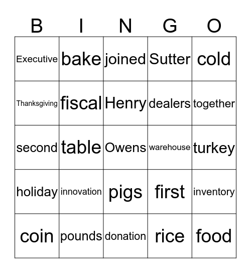 Bingo Card