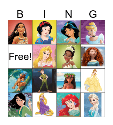 Disney Bingo Card