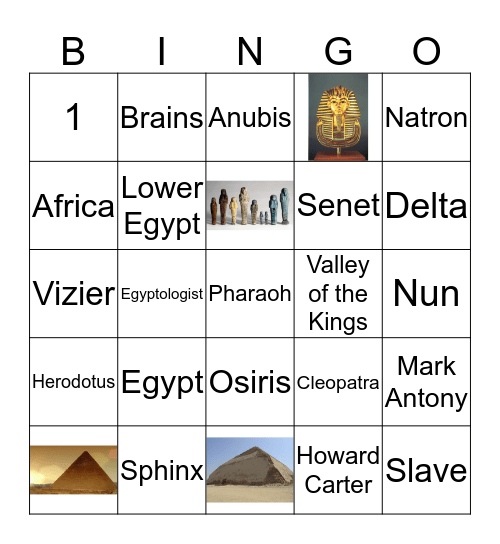 Ancient Egypt Bingo Card