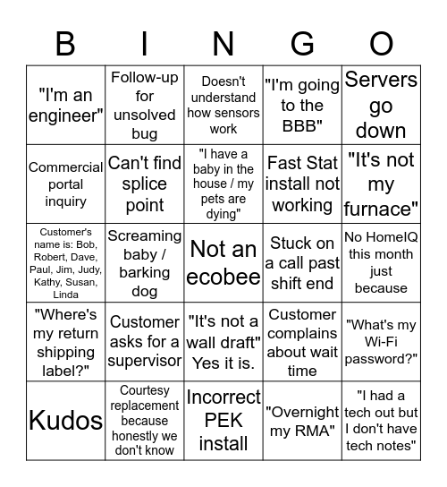 CS Bingo Card