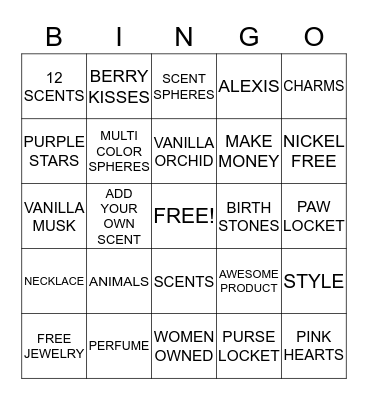 Vessel Scents Of Style Bingo Card