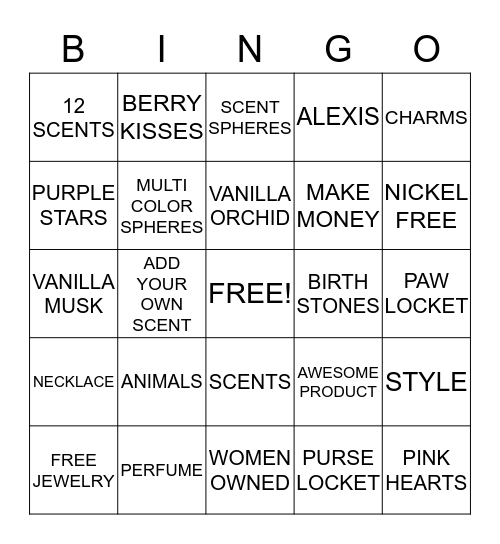 Vessel Scents Of Style Bingo Card