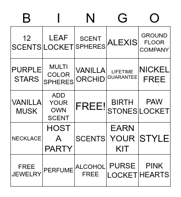Vessel Scents Of Style Bingo Card