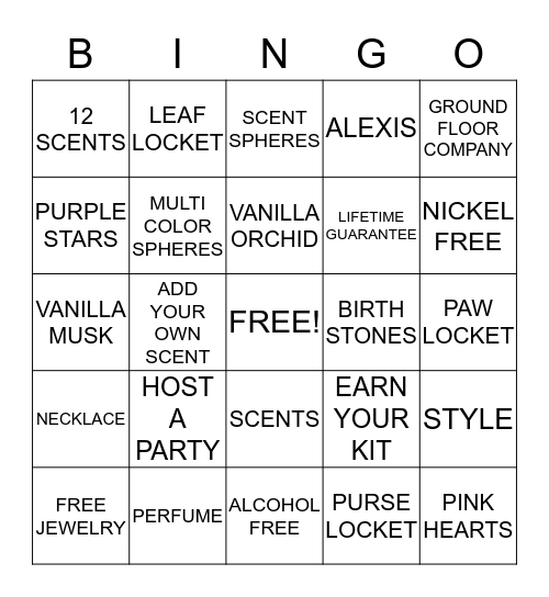 Vessel Scents Of Style Bingo Card