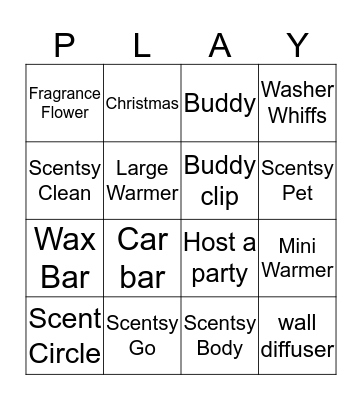 Scentsy Bingo! Bingo Card