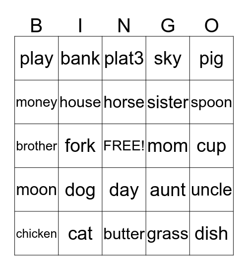 Bankers Bingo Card