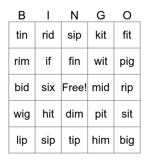 Bingo Card