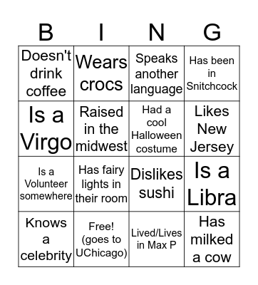Lean On Me Supporter Get Together Bingo!! Bingo Card
