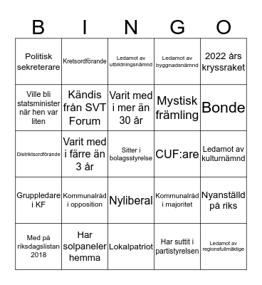 Mingelbingo Card