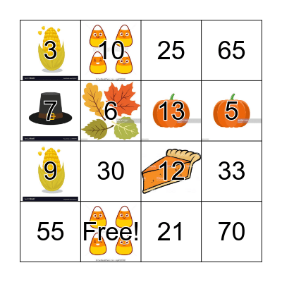 Thanksgiving Bingo Card