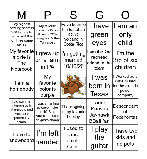 MPS-GO Bingo Card