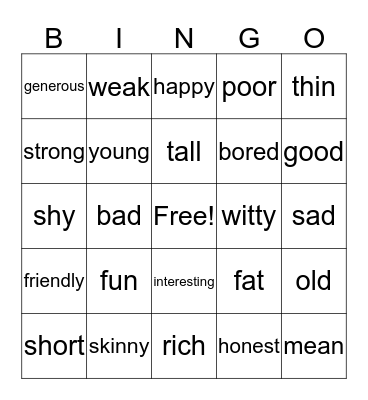 Bingo Card