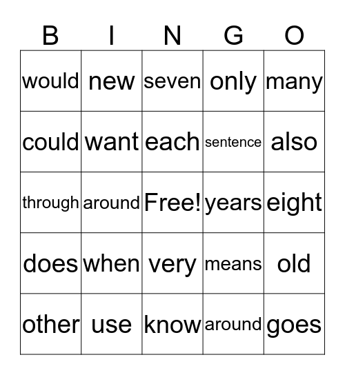 Juquetta's BINGO Card