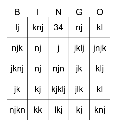 JULEMUSIKK  Bingo Card