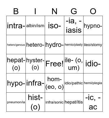 PSR7 Bingo Card