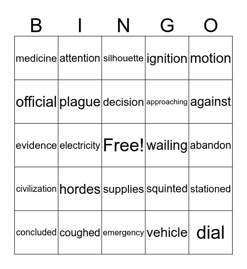 Happy Friday! Bingo Card