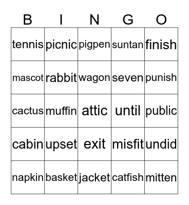 Bingo Card