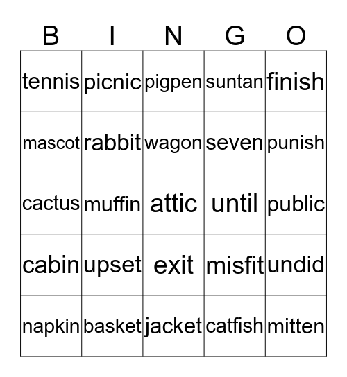 Bingo Card