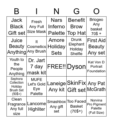 Holiday Bingo! Bingo Card