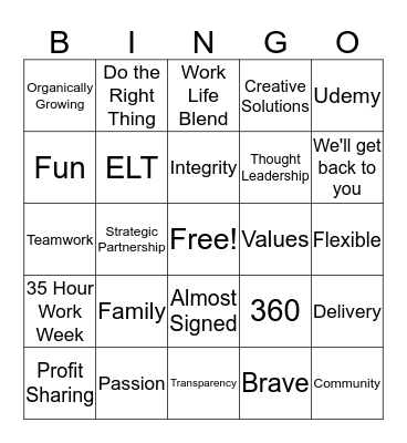ELT Bingo Card