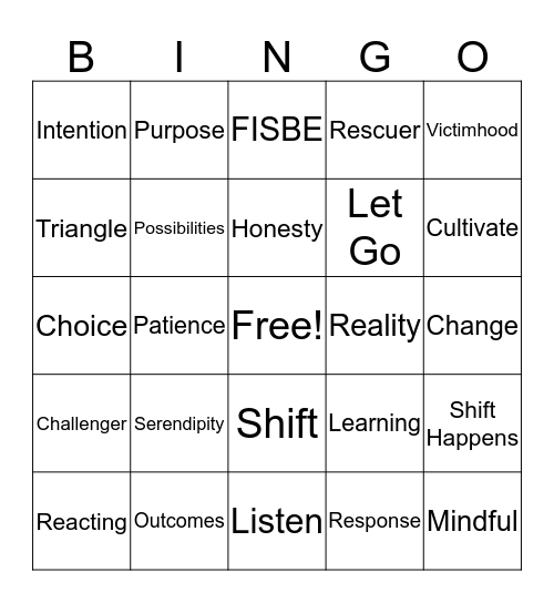 TED Bingo Card