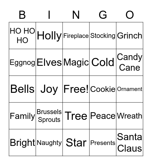 Program Mamangment Holiday BINGO Card