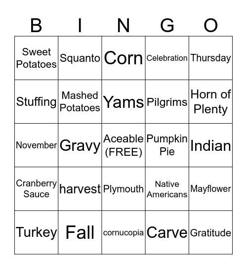 Aceable (FREE) Bingo Card