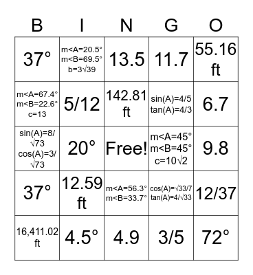 Unit 6 Review Bingo! Bingo Card