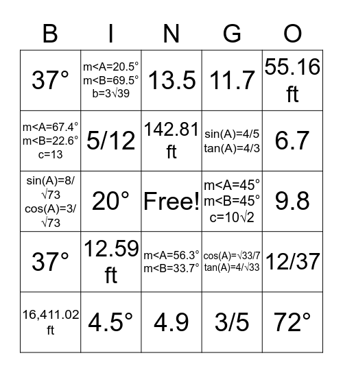 Unit 6 Review Bingo! Bingo Card