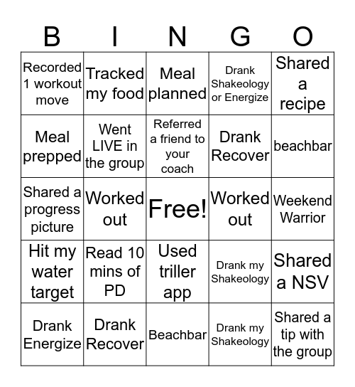 BUDDY BINGO Card