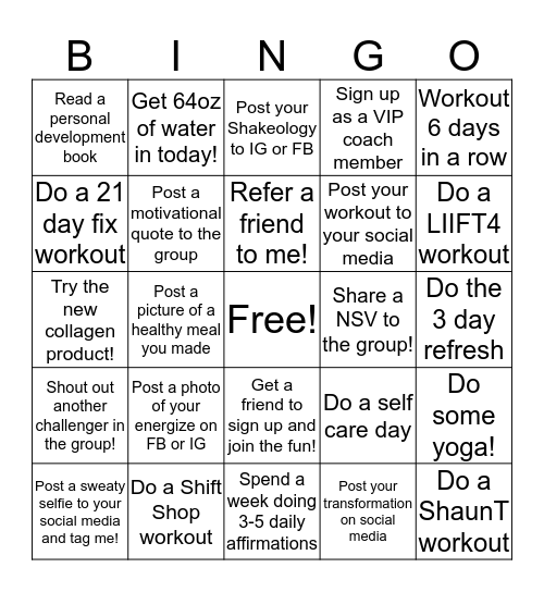 RISE N VIBE TRIBE BINGO Card