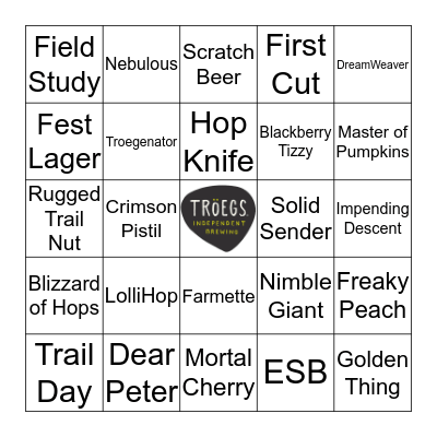 Troegs! Bingo Card