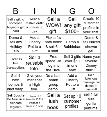 MERRY LUSHMAS! Bingo Card