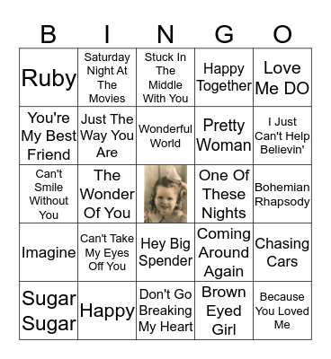 Rosemary's 80th Birthday Bingo Card