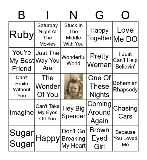 Rosemary's 80th Birthday Bingo Card