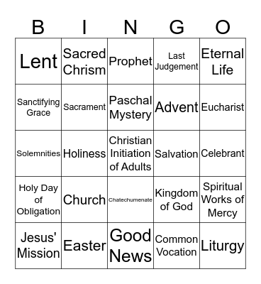 Unit 1 Bingo Card
