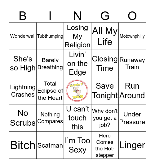 90s Throwback Bingo Card