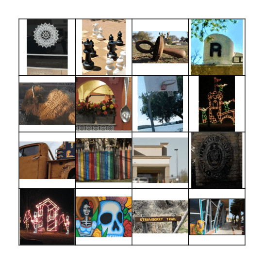 Advent Photo Hunt Bingo Card