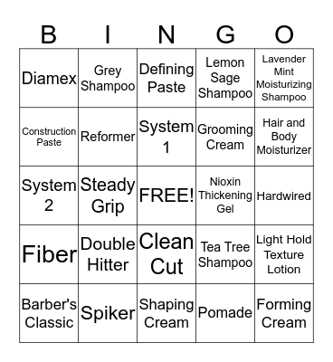 Retail Bingo Card