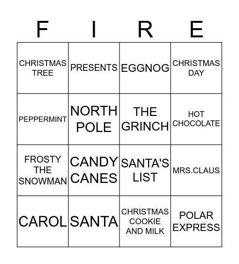 CHRISTMAS BINGO Card