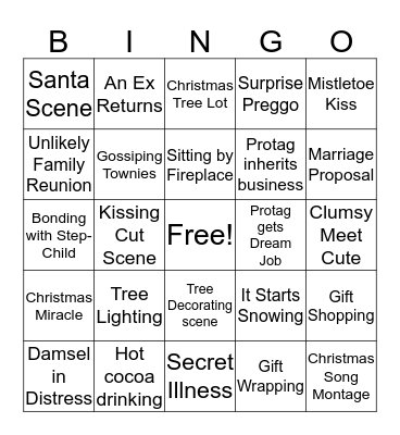 Cheesy Christmas Film Bingo  Bingo Card