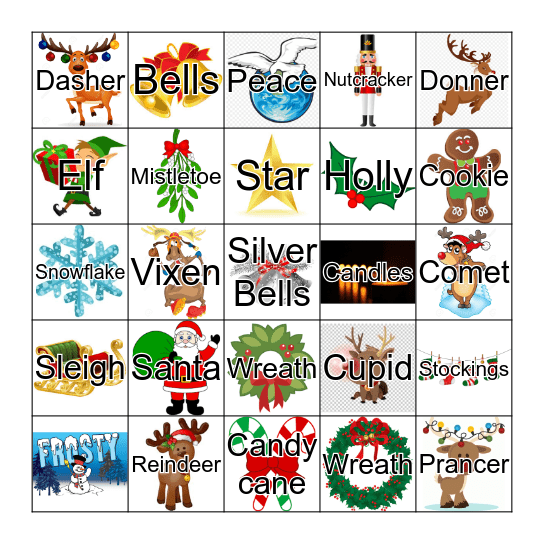 Christmas  Bingo Card