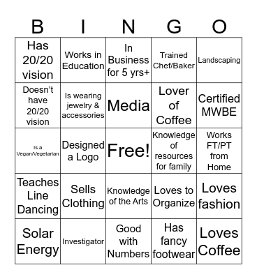 PNAACP EcoEmpower Bingo Card